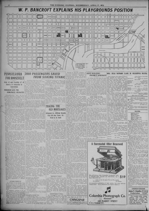 The Evening Journal du 15/04/1912